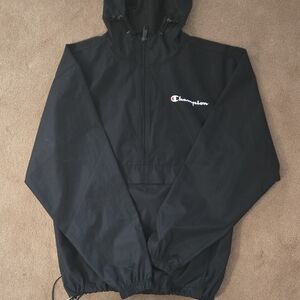 Champion Men's Black Hooded Windbreaker